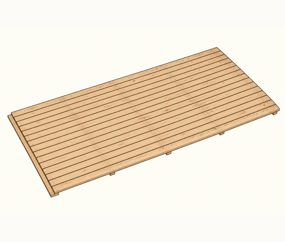 2440 × 1220 mm ahşap kalıp ve çatı paneli